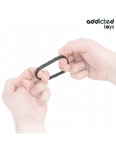 ADDICTED TOYS - CONJUNTO DE ANÉIS PENIANOS TEXTURIZADOS - 4 TAMANHOS