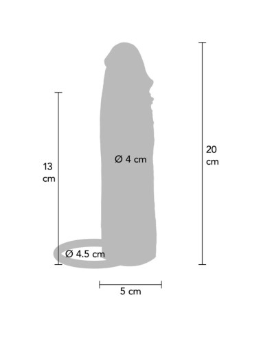 GET REAL - CAPA DE SILICONE PARA PÊNIS HIDRATADA CARAMELO 20 CM