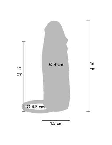 GET REAL - CAPA VIBRATÓRIA DE SILICONE PARA PELE HIDRATADA, CARAMELO, 16 CM