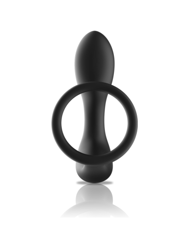 BLACK&SILVER - MASSAGER ANAL COM CONTROLE REMOTO SILICONE RECARREGVEL PRETO