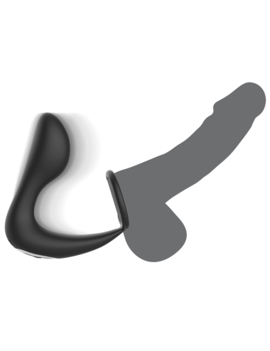 BLACK&SILVER - MASSAGER ANAL COM CONTROLE REMOTO SILICONE RECARREGVEL PRETO