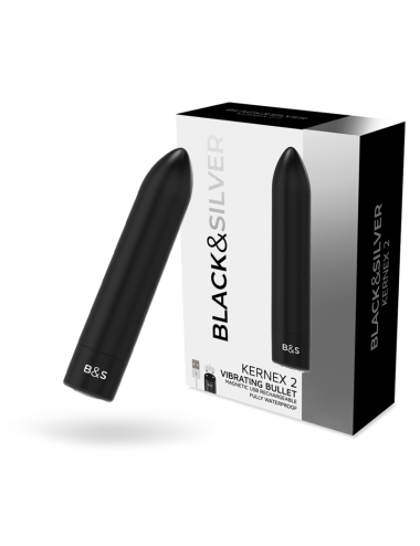 BLACK&SILVER - BALA MAGNÉTICA VIBRANTE PRETA KERNEX 2 PRETA