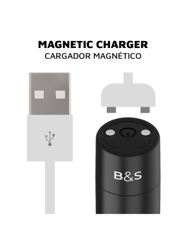 BLACK&SILVER - BALA MAGNÉTICA VIBRANTE PRETA KERNEX 2 PRETA