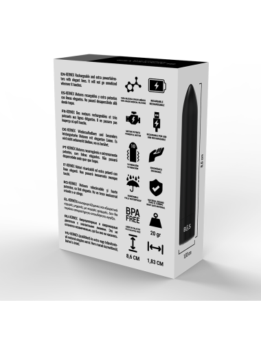 BLACK&SILVER - BALA MAGNÉTICA VIBRANTE PRETA KERNEX 2 PRETA