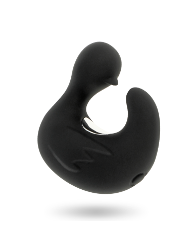 BLACK&SILVER - DEDAL DE PATO ESTIMULANTE DE SILICONE RECARREGÁVEL DUCKYMANIA