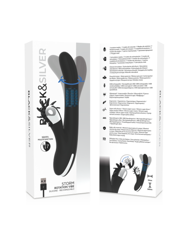 BLACK&SILVER - VIBE DE ROTAÇÃO DE TEMPESTADE DE COELHO