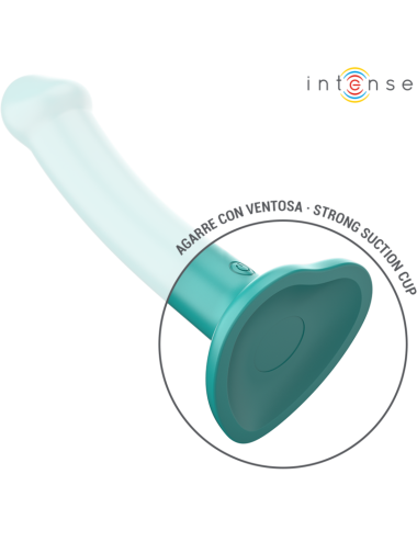 INTENSE - VIBRADOR KATIE COM VENTOSA 10 VIBRAÇÕES CONTROLE REMOTO AZUL