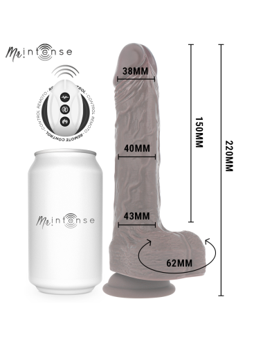 MR INTENSE - MATT REALISTA MULTIFUNCIONAL COM VIBRAÇÃO PARA CIMA E PARA BAIXO, CONTROLE REMOTO, 22 CM -O- 4 CM