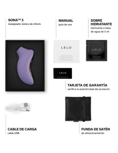 LELO - SONA 3 MASSAGEADOR CLITÓRICO SÔNICO VIOLET CREPÚSCULO