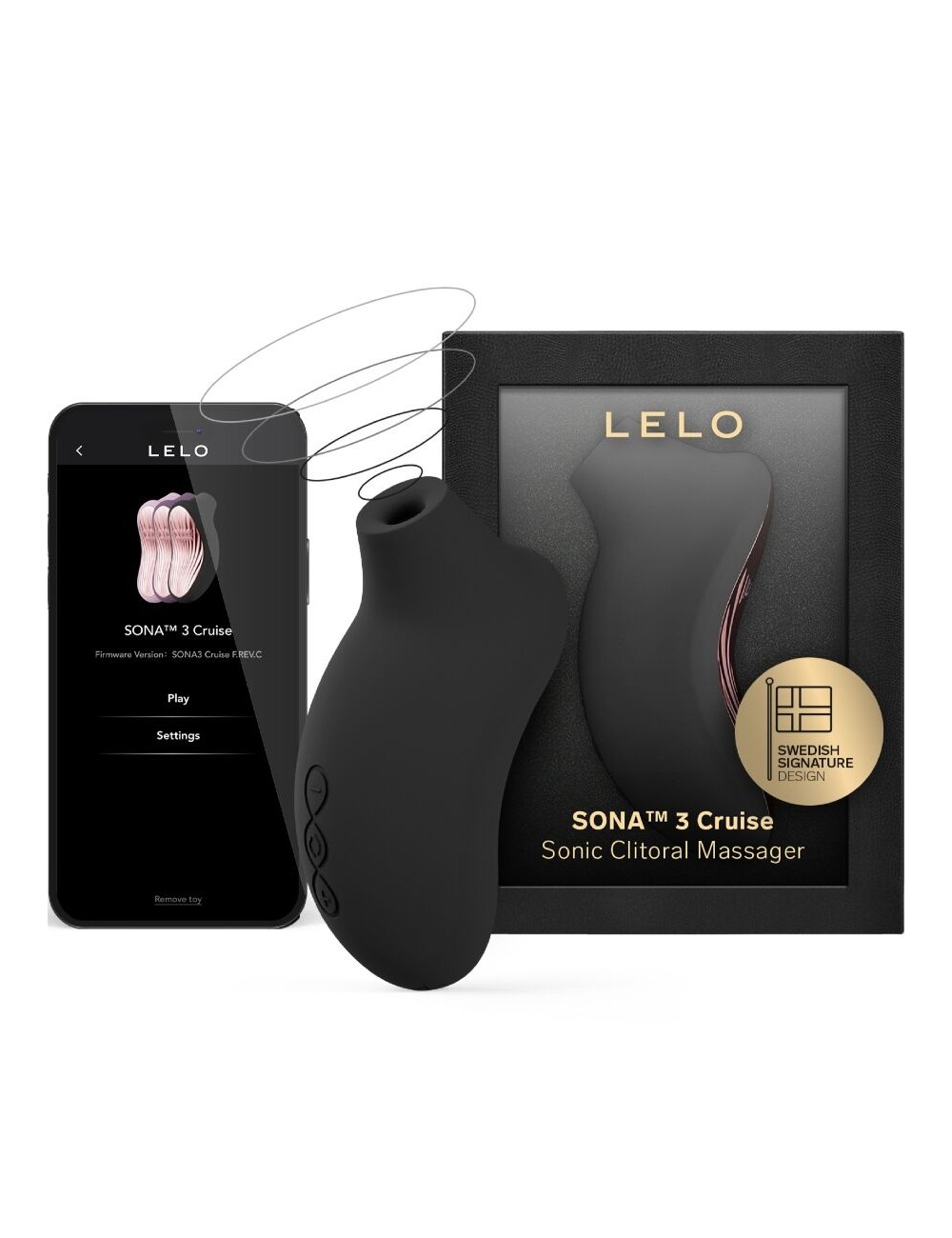 LELO - SONA 3 CRUISE MASSAGEADOR CLITÓRICO SÔNICO PRETO