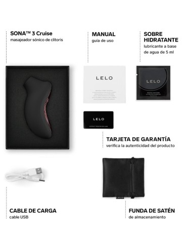 LELO - SONA 3 CRUISE MASSAGEADOR CLITÓRICO SÔNICO PRETO