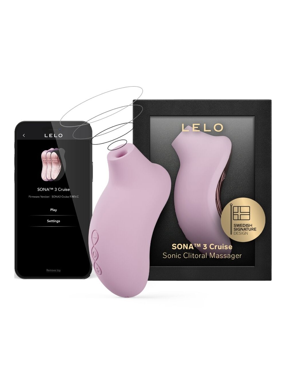 LELO - SONA 3 CRUISE MASSAGEADOR CLITÓRICO SÔNICO ROSA CLARO