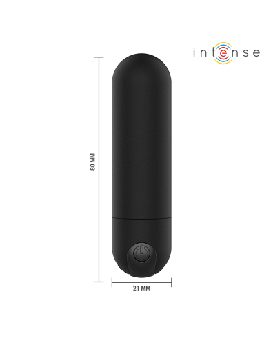 INTENSE - KAREN MINI VIBRATÓRIO BULLET RECARREGÁVEL PRETO