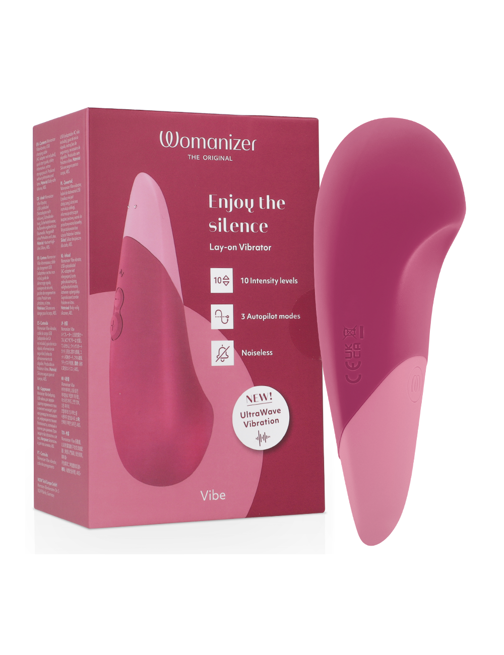 WOMANIZER - VIBE VIBE VIBRADOR SILENCIOSO DE USO INTERNO ROSA ESCURO