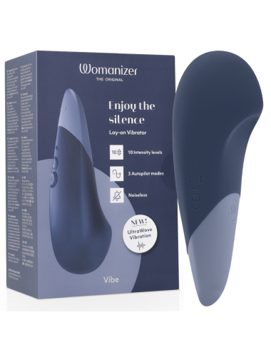 WOMANIZER - VIBE VIBRADOR SILENCIOSO DE USO À DIRETA AZUL ESCURO