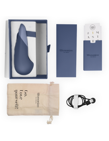 WOMANIZER - VIBE VIBRADOR SILENCIOSO DE USO À DIRETA AZUL ESCURO
