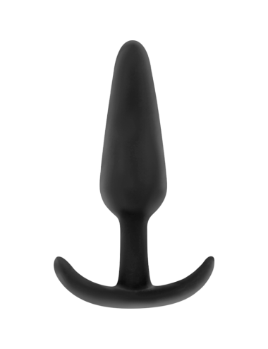 BLACK&SILVER - PLUG ANAL DE SILICONE HANSEL COM CABO PEQUENO