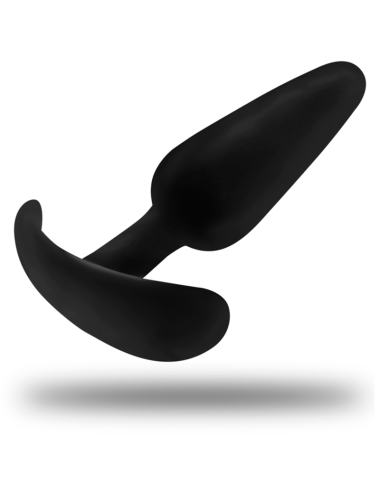 BLACK&SILVER - PLUG ANAL DE SILICONE HANSEL COM CABO PEQUENO