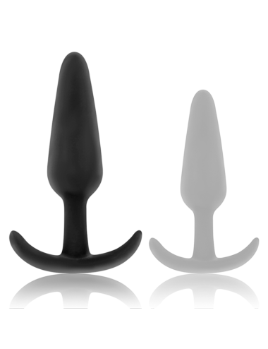 BLACK&SILVER - PLUG ANAL DE SILICONE KAEL COM CABO MÉDIO