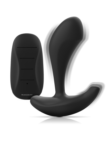BLACK&SILVER - CONTROLE REMOTO DE SILICONE DWAYNE ANAL PLUG
