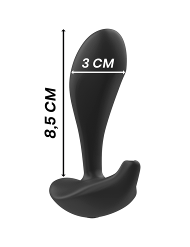 BLACK&SILVER - CONTROLE REMOTO DE SILICONE DWAYNE ANAL PLUG