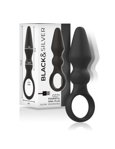 BLACK&SILVER - PLUGUE ANAL DE SILICONE PODEROSO OZZY