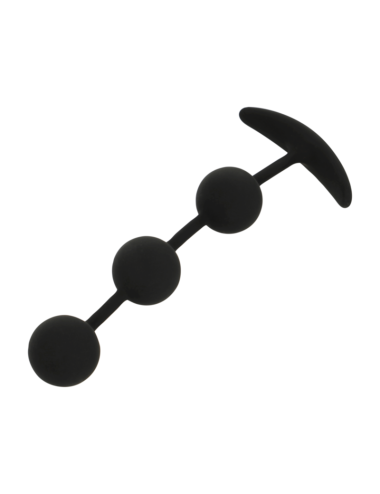 BLACK&SILVER - ROSÁRIO ANAL HARRY 3 ESFERAS DE SILICONE 14 CM