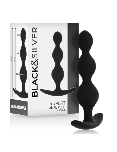 BLACK&SILVER - CORRENTE DE BOLA ANAL RUPERT 10 CM