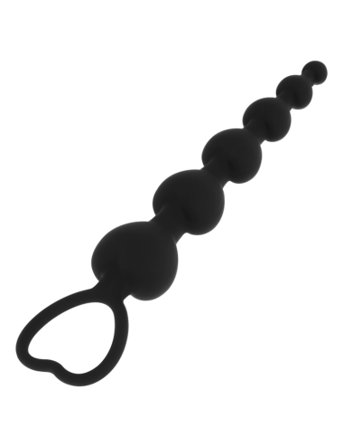 BLACK&SILVER - CADEIA DE CORAÇÕES ANAL MILA 18 CM