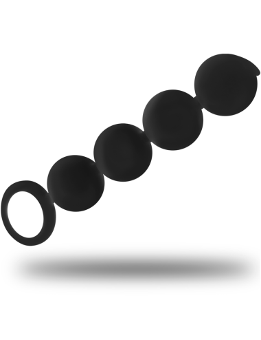 BLACK&SILVER - ROSÁRIO ANAL LENNON 4 ESFERAS DE SILICONE 15 CM