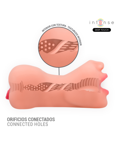 INTENSE DEEP TOUCH - MASTURBADOR RILEY COM DUPLA BOCA E VAGINA