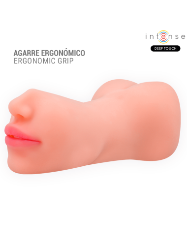 INTENSE DEEP TOUCH - MASTURBADOR RILEY COM DUPLA BOCA E VAGINA
