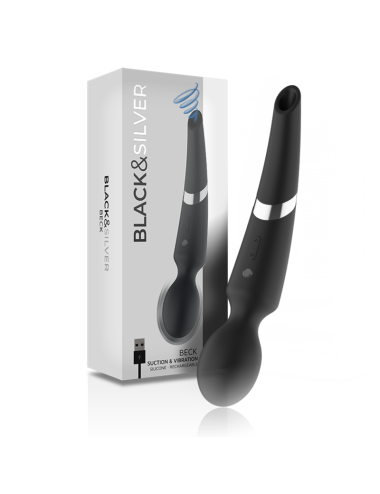 BLACK&SILVER - BECK WAND E VENTOSA 2 EM 1 SILICONE