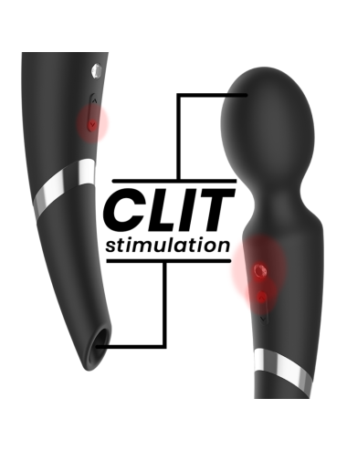 BLACK&SILVER - BECK WAND E VENTOSA 2 EM 1 SILICONE