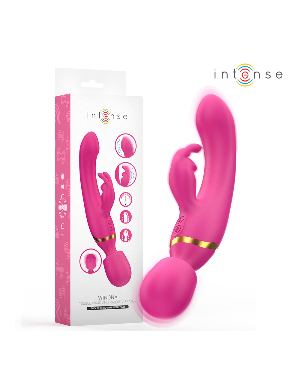 INTENSE - VIBRADOR DUPLO WINONA COELHO E VARINHA