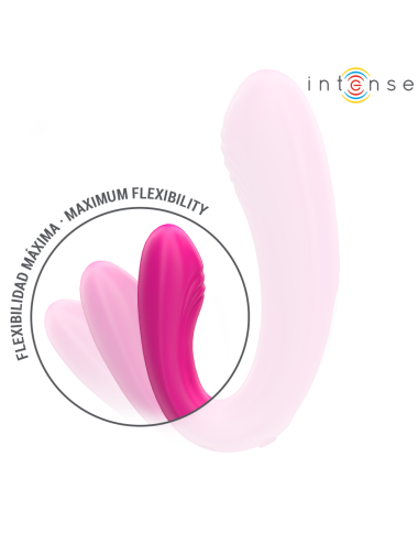 INTENSE - JANET DUAL ESTIMULADOR EM U E VIBRADOR COM CONTROLE REMOTO ROSA