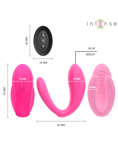 INTENSE - JULIA VIBRADOR DUPLO COM CONTROLE REMOTO