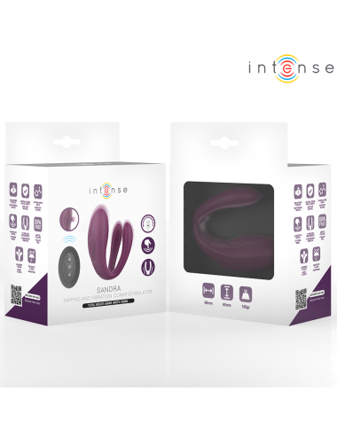 INTENSE - SANDRA ESTIMULADOR DE TOQUE E VIBRAÇÃO COM CONTROLE REMOTO