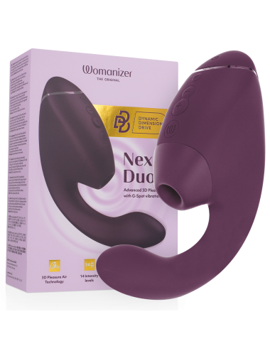 WOMANIZER - DUO NEXT Estimulador Duplo de Clitóris e Ponto G Roxo Escuro