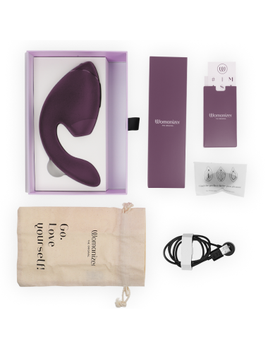 WOMANIZER - DUO NEXT Estimulador Duplo de Clitóris e Ponto G Roxo Escuro