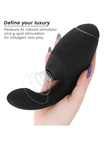 WOMANIZER - DUO NEXT ESTIMULADOR DUPLO DE CLITOR E PONTO G PRETO