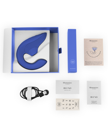 WOMANIZER - VIBRADOR ESTIMULADOR BLEND RABBIT AZUL VIBRANTE