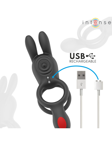 INTENSE - ANEL VIBRATÓRIO DUPLO QUINN COM CONTROLE REMOTO