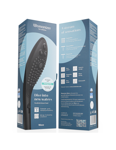 WOMANIZER - CHUVEIRO ESTIMULANTE CLITORIAL WAVE PRETO