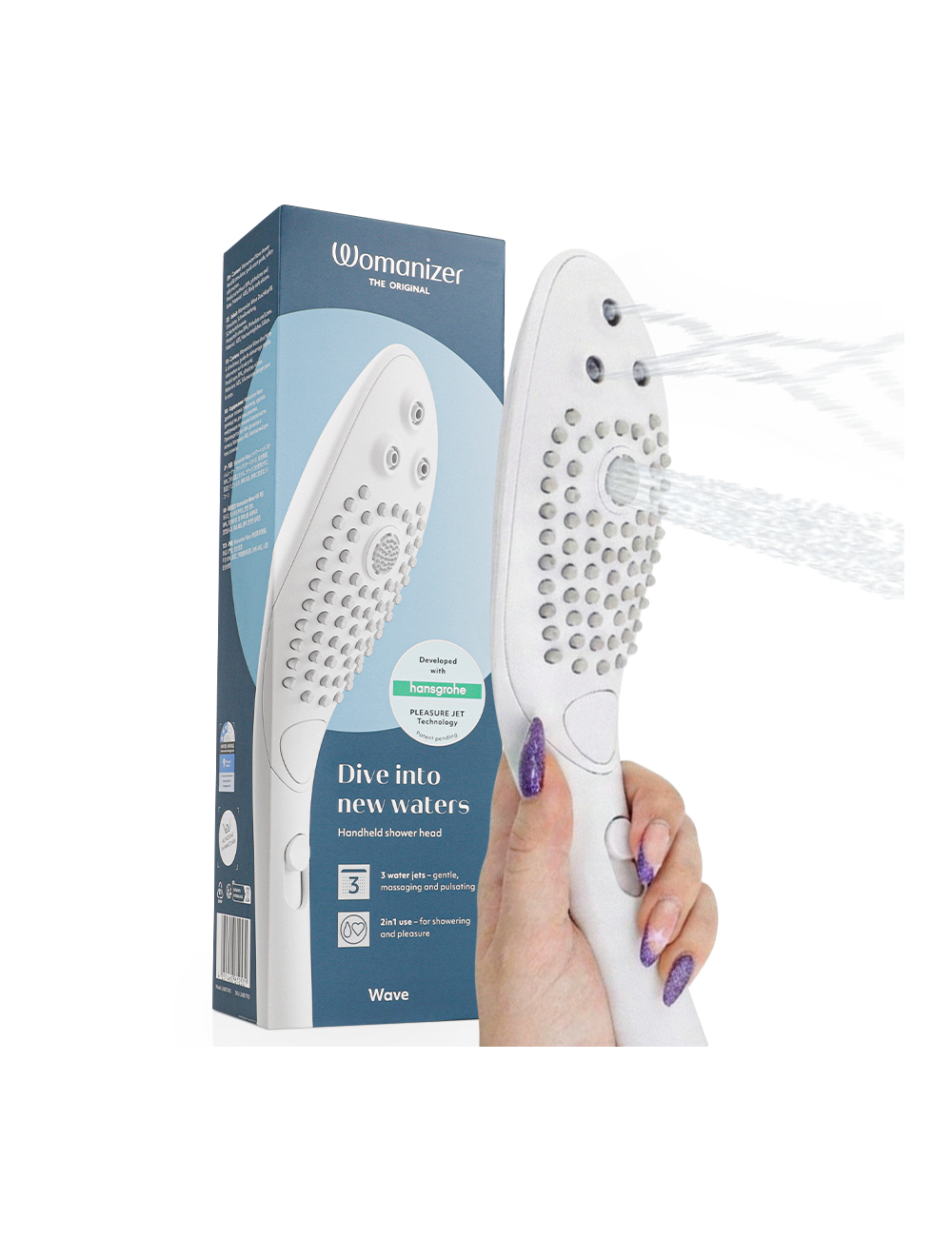 WOMANIZER - CHUVEIRO ESTIMULANTE CLITORIAL WAVE BRANCO