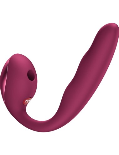 FUN FACTORY - ALLEGRO VIBRADOR DE DUPLA PULSAÇÃO DE AR INSERÍVEL VERMELHO VINHO