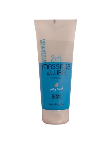 HOT - GEL DE MASSAGEM E DESLIZAMENTO 2 EM 1 COM TOQUE SEDOSO 200ML