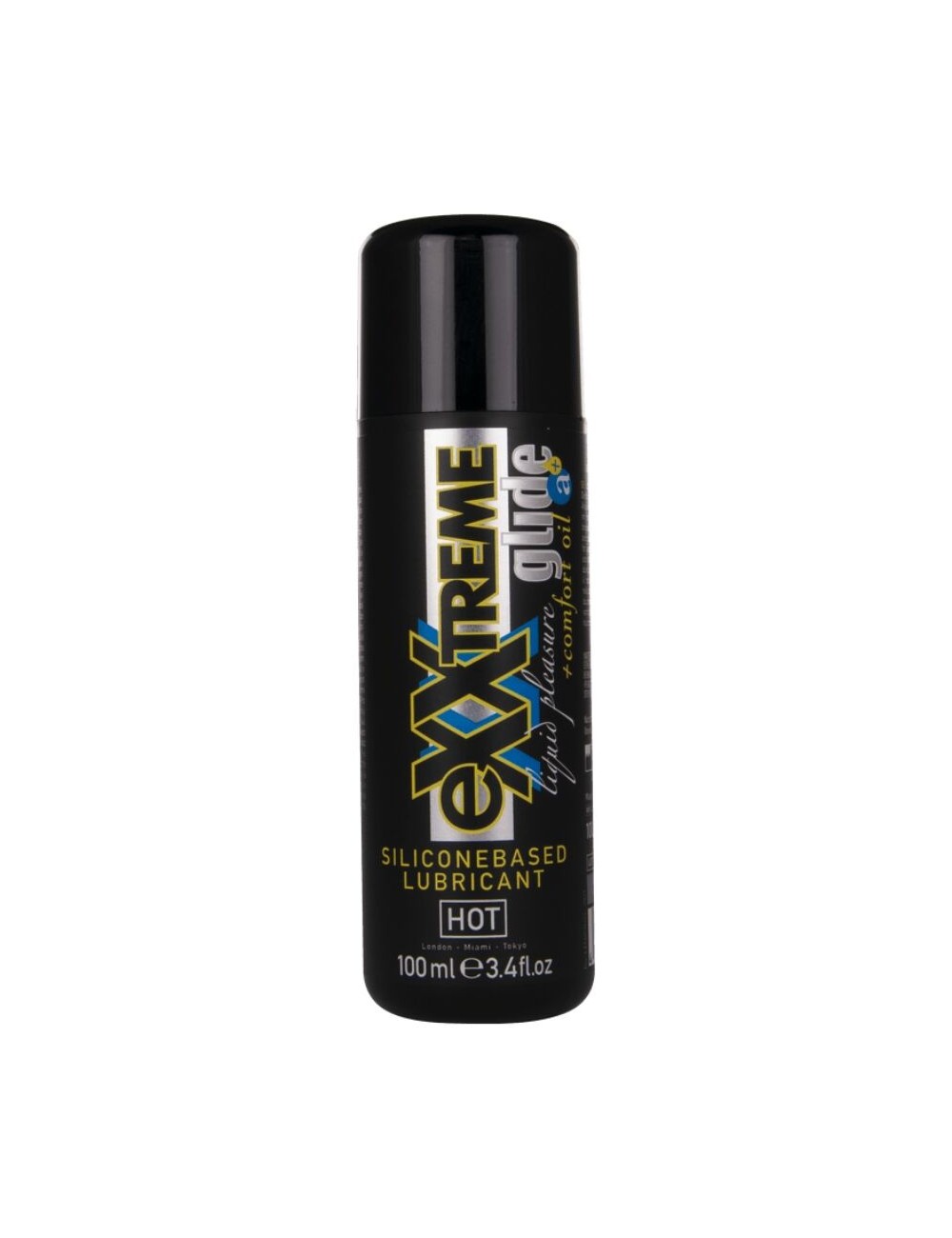 HOT - EXXTREME GLIDE LUBRIFICANTE À BASE DE SILICONE + ÓLEO CONFORTANTE A+ 100 ML