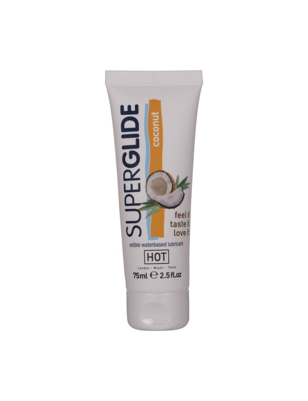 HOT - SUPERGLIDE LUBRIFICANTE COMESTÍVEL À BASE DE ÁGUA COM COCO 75 ML