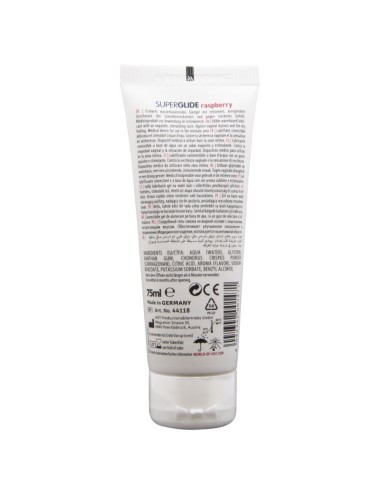 HOT - SUPERGLIDE LUBRIFICANTE COMESTÍVEL À BASE DE ÁGUA COM SABOR FRAMBOESA 75 ML